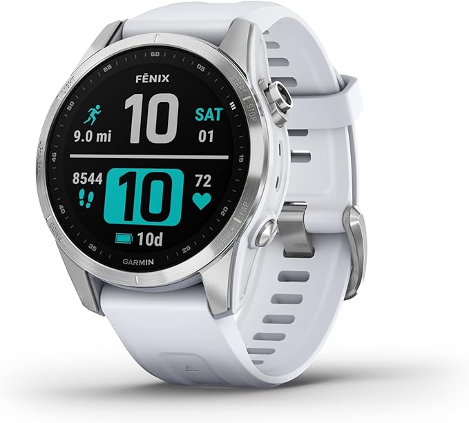 garmin 佳明 fēnix 7s multisport gps 手表,不锈钢表盘搭配
